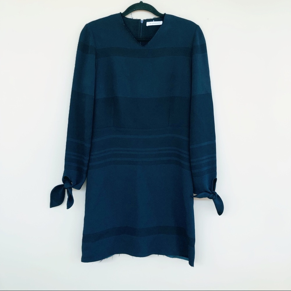 • J.W. Anderson • Raw Hem Stripe Blue Dress 6